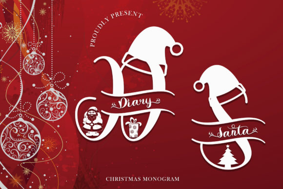 Diary Santa Monogram: A Whimsical Script Font for Engaging Campaigns