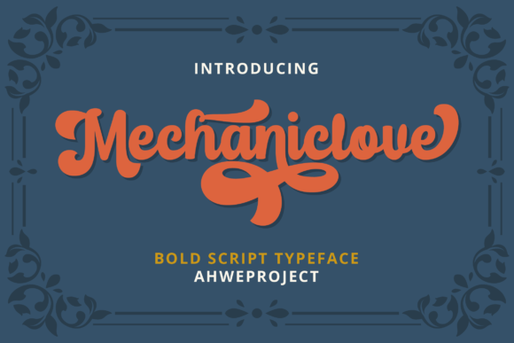 Mechaniclove: A Retro Handwritten Font for Bold Craft Designs