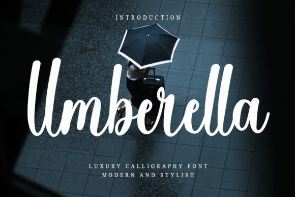 Umberella Typeface: A Romantic Script for Digital Branding